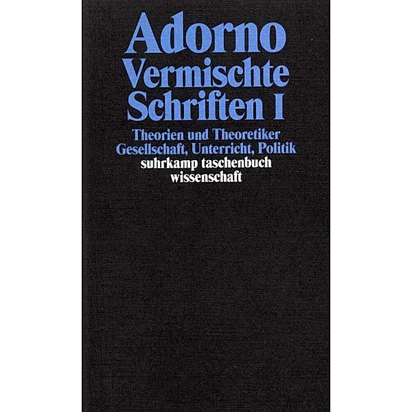 Gesammelte Schriften in 20 Bänden, Theodor W. Adorno