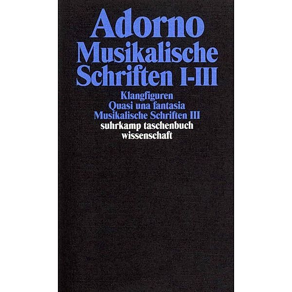 Gesammelte Schriften in 20 Bänden.Tl.1-3, Theodor W. Adorno