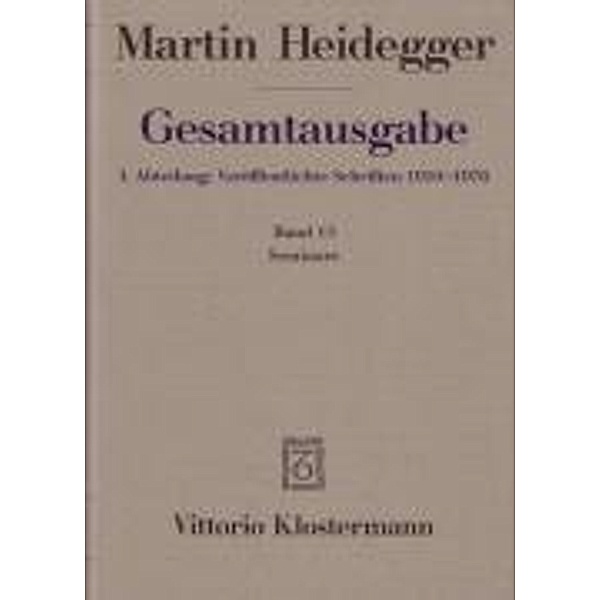 Gesamtausgabe: Bd.15 Seminare, Martin Heidegger