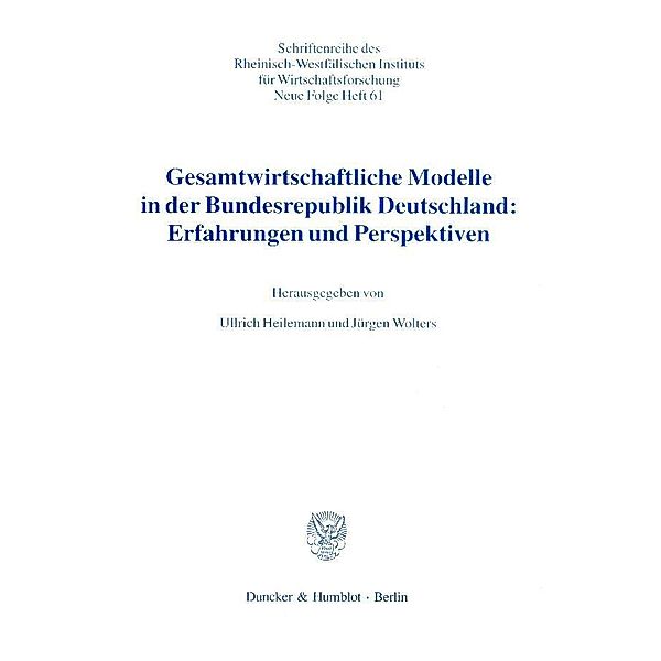 Gesamtwirtschaftliche Modelle in der Bundesrepublik Deutschl