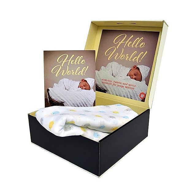 Geschenkbox mit Buch: HELLO WORLD - DIE NEUGEBORENEN BOX