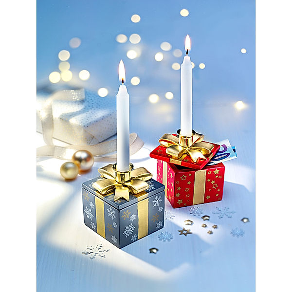 Geschenkdosen mit Kerze, 4-teilig