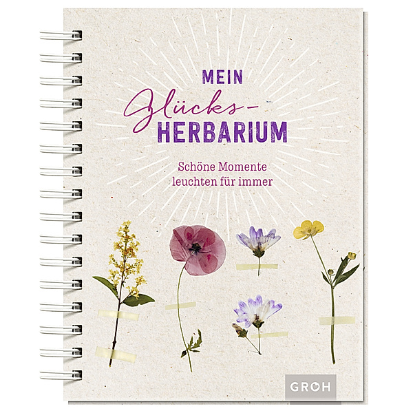 Geschenke für Naturliebhaber und Gartenfreunde - Mein Glücks-Herbarium: Schöne Momente leuchten für immer, Groh Verlag