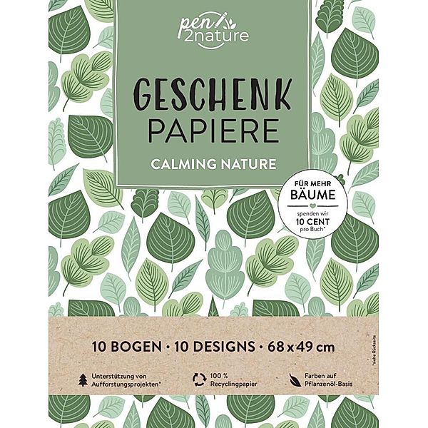 Geschenkpapier-Buch Calming Nature | 100% Recyclingpapier