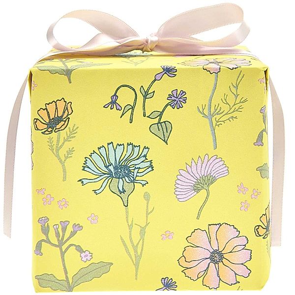 RICO DESIGN Geschenkpapier FUTSCHIKATO BLUMEN (2m) in gelb