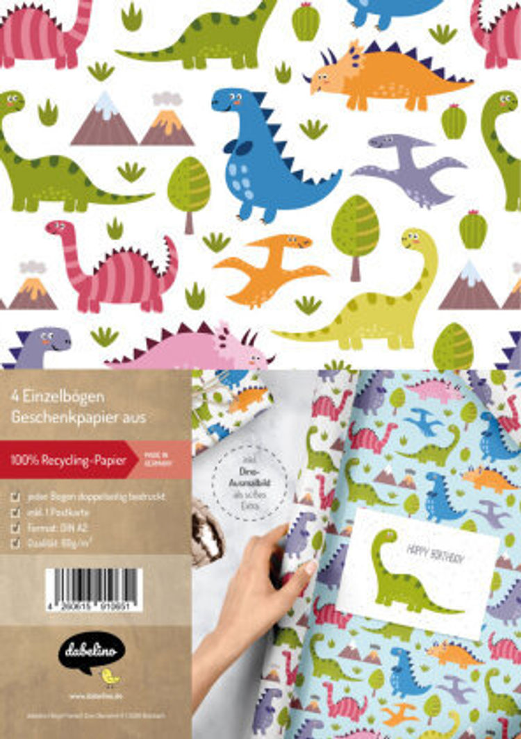 Geschenkpapier-Set für Kinder: Dinosaurier | Weltbild.ch