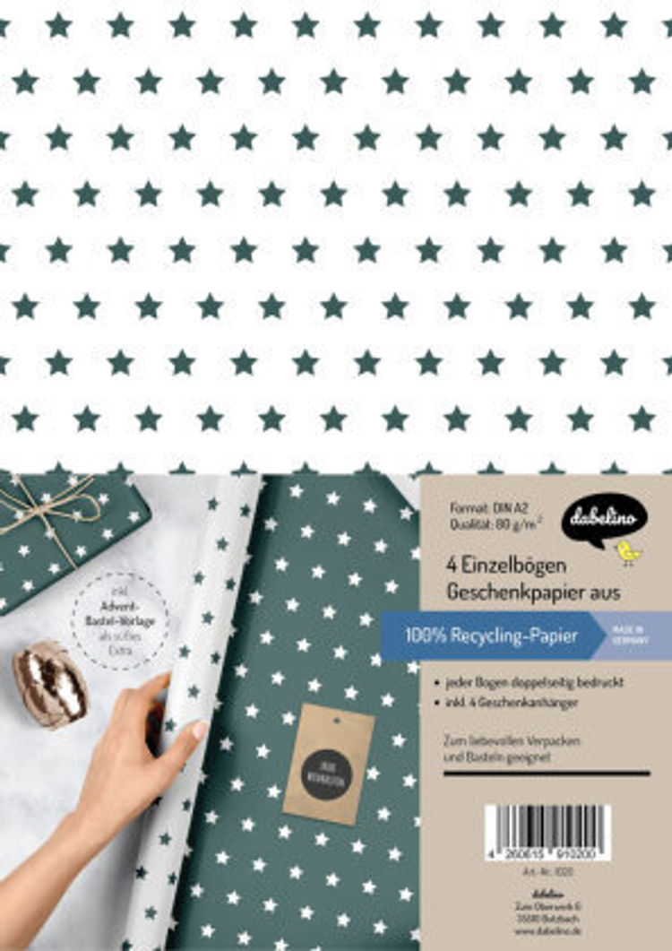 Geschenkpapier-Set Sterne grün weiß bestellen | Weltbild.de