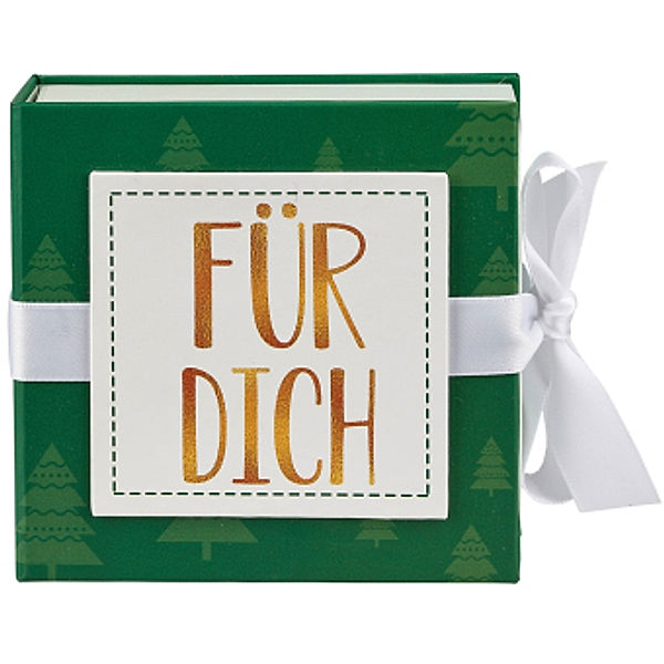 Geschenkschachtel mit Band 10 x 10 cm, Für Dich