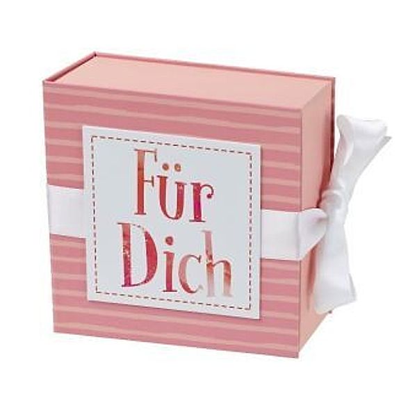 Geschenkschachtel mit Band 13 x 13 cm Für Dich