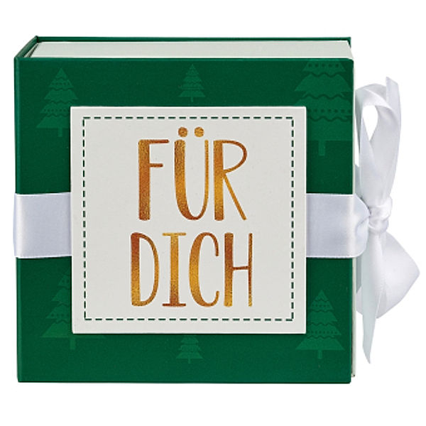 Geschenkschachtel mit Band 13 x 13 cm, Für Dich