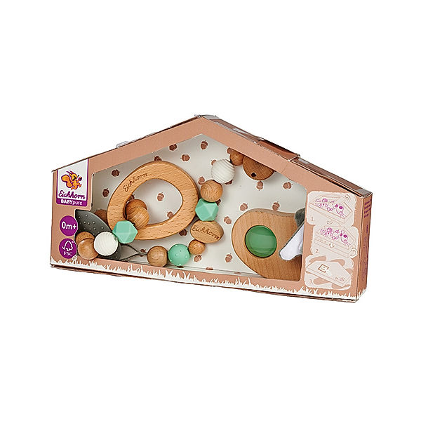 Eichhorn Geschenkset BABY PURE 3-teilig aus Holz