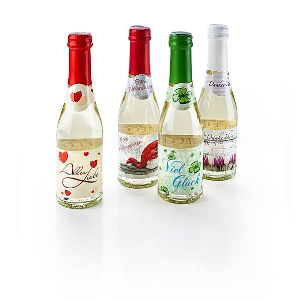 Geschenkset Secco mit Wünschen für jeden Anlass (4 x 200ml)