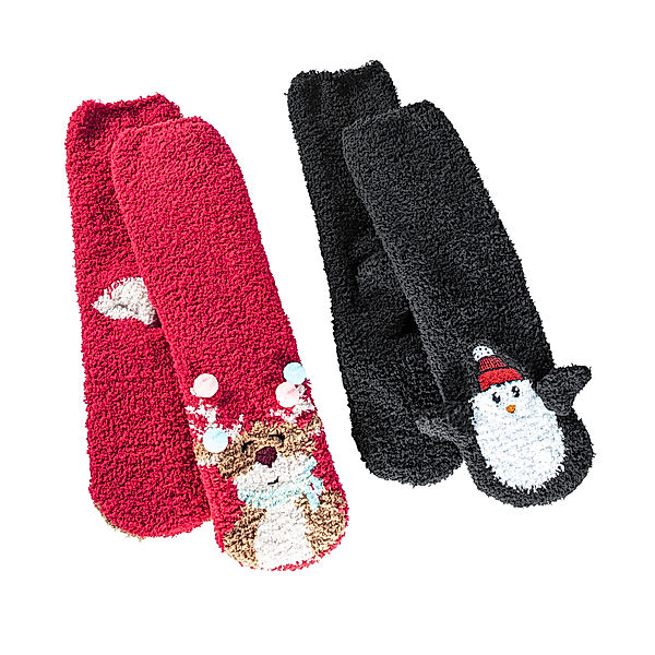 Geschenksocken 3D Kuschelwinter, 2 Paar