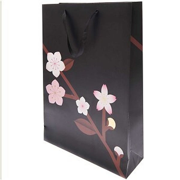 Geschenktüte Sakura Sakura, schwarz, FSC MIX