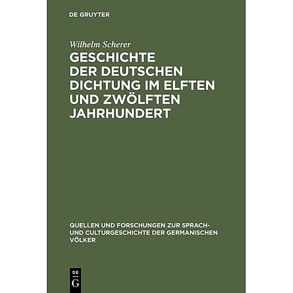 Geschichte der deutschen Dichtung im elften und zwölften Jahrhundert, Wilhelm Scherer