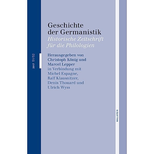 Geschichte der Germanistik / Geschichte der Germanistik