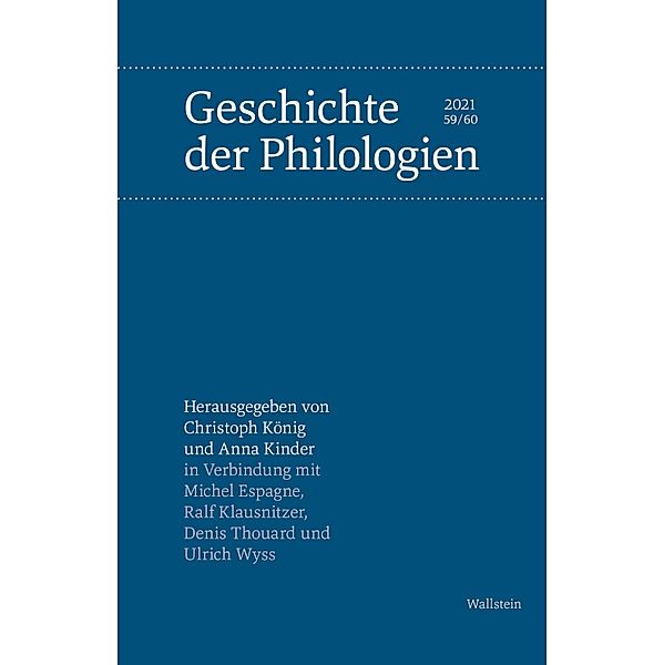 Geschichte der Philologien / Geschichte der Philologien Bd.2021