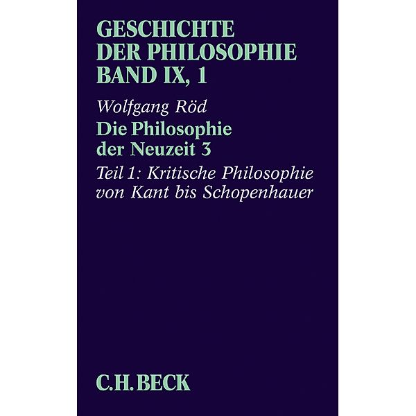 Geschichte der Philosophie  Bd. 9/1: Die Philosophie der Neuzeit 3