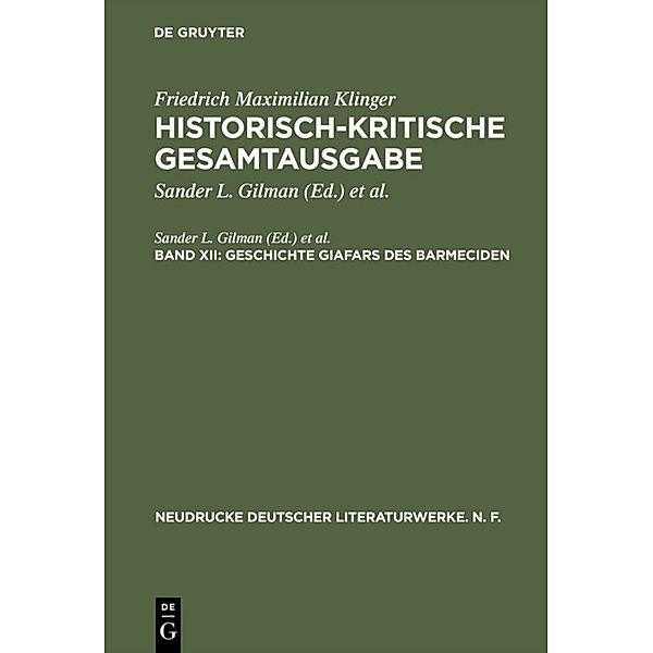 Geschichte Giafars des Barmeciden, Friedrich M. Klinger