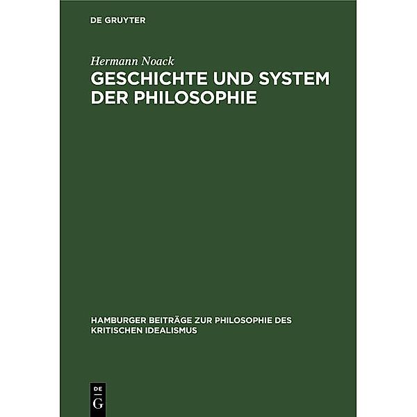 Geschichte und System der Philosophie, Hermann Noack