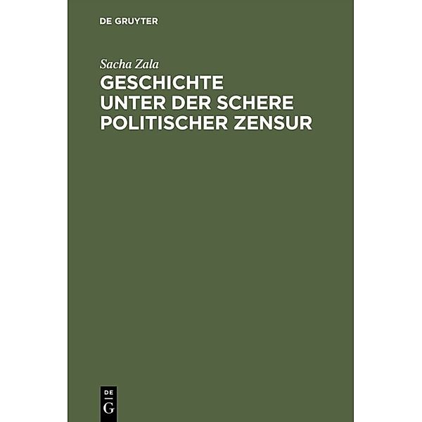 Geschichte unter der Schere politischer Zensur, Sacha Zala