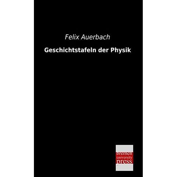 Geschichtstafeln der Physik, Felix Auerbach