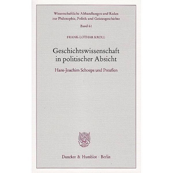 Geschichtswissenschaft in politischer Absicht, Frank-Lothar Kroll