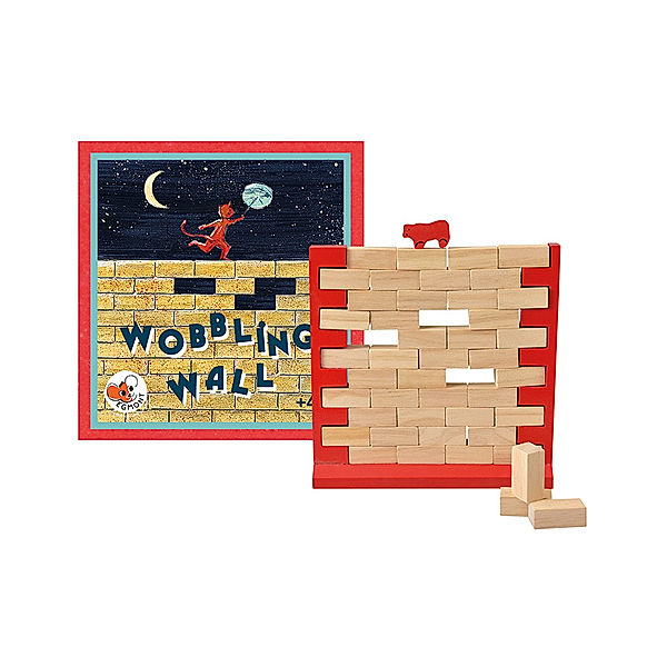 Egmont Toys Geschicklichkeitsspiele WACKELMAUER 46-teilig aus Holz