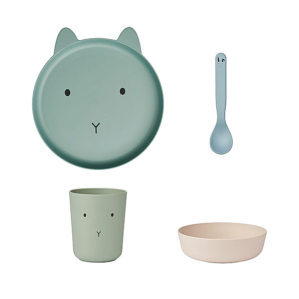 LIEWOOD Geschirrset BRODY RABBIT 4-teilig in dusty mint