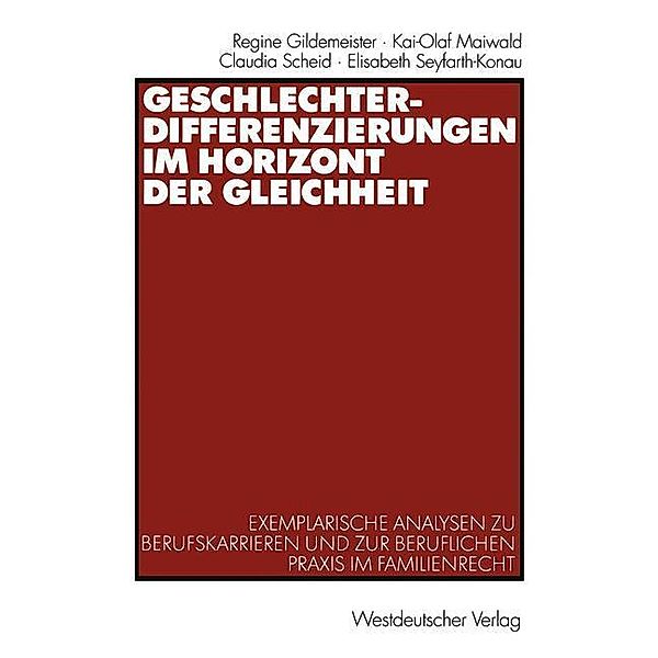 Geschlechterdifferenzierungen im Horizont der Gleichheit