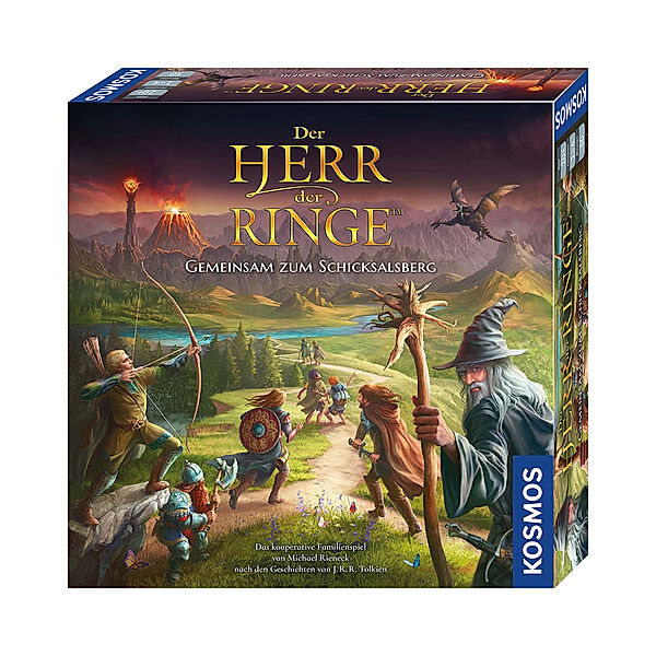 KOSMOS Gesellschaftsspiel DER HERR DER RINGE - GEMEINSAM ZUM SCHICKSALSBERG in bunt, Michael Rieneck