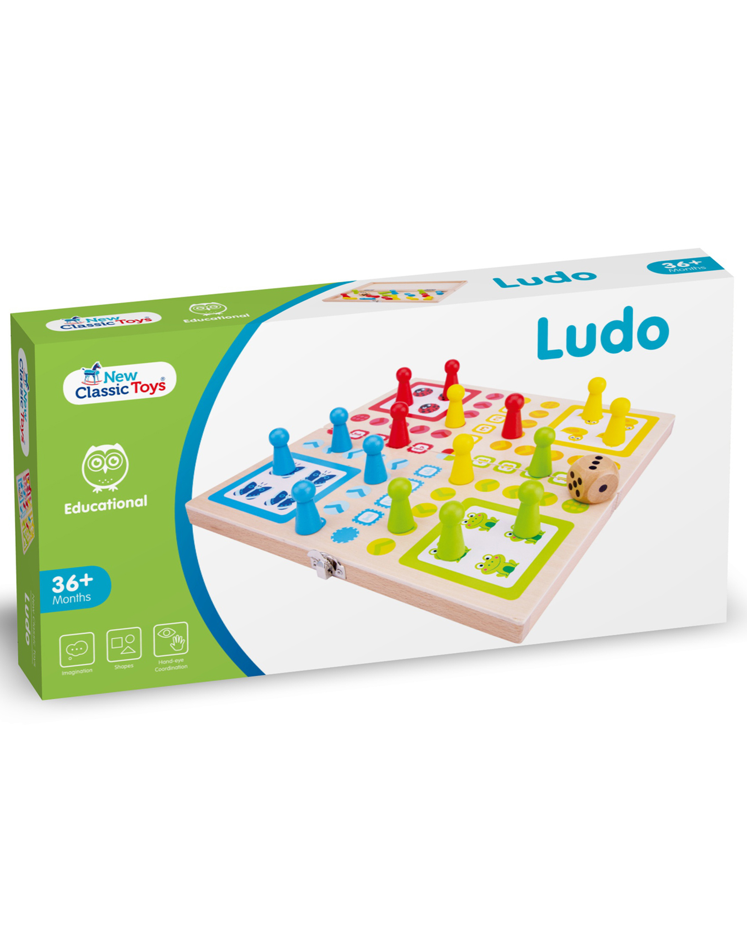 Gesellschaftsspiel Ludo Space für Kinder aus Holz 