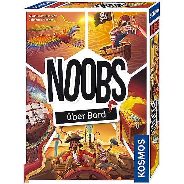 KOSMOS Gesellschaftsspiel NOOBS - ÜBER BORD in bunt