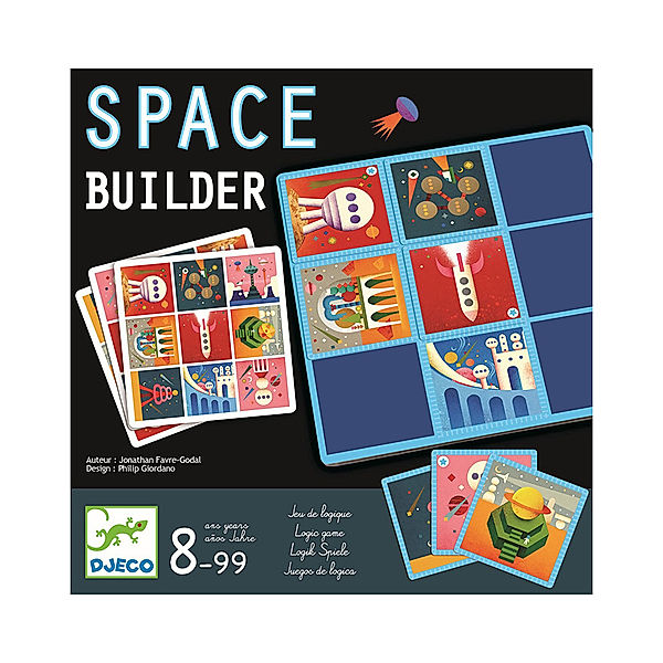 Djeco Gesellschaftsspiel SPACE BUILDER in bunt