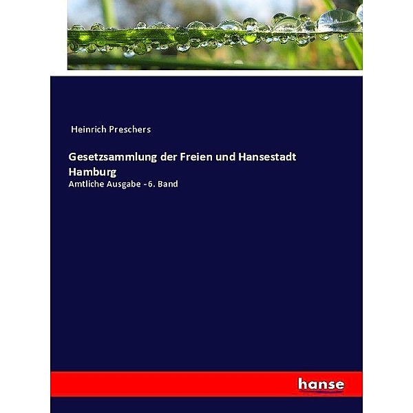 Gesetzsammlung der Freien und Hansestadt Hamburg, Anonym