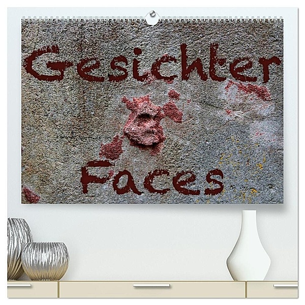 Gesichter - Faces (hochwertiger Premium Wandkalender 2024 DIN A2 quer), Kunstdruck in Hochglanz, Maria Reichenauer