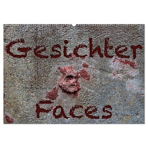 Gesichter - Faces (Wandkalender 2024 DIN A2 quer), CALVENDO Monatskalender, Maria Reichenauer