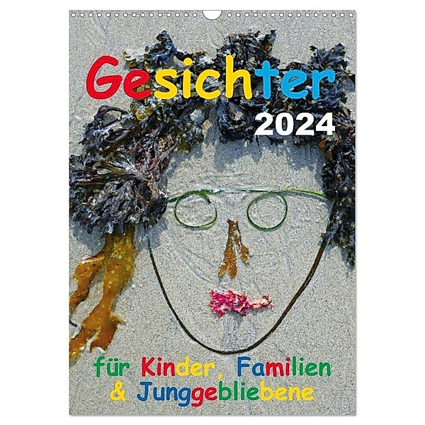 Gesichter für Kinder, Familien & Junggebliebene (Wandkalender 2024 DIN A3 hoch), CALVENDO Monatskalender, Oskar Vogl