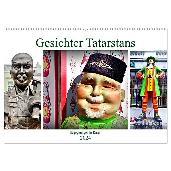 Gesichter Tatarstans - Begegnungen in Kasan (Wandkalender 2024 DIN A2 quer), CALVENDO Monatskalender, Henning von Löwis of Menar