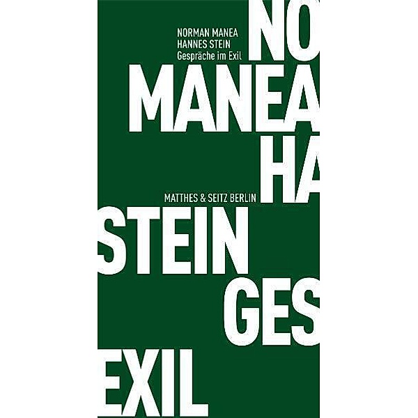 Gespräche im Exil, Norman Manea, Hannes Stein