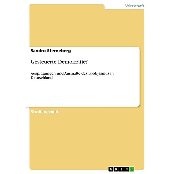 Gesteuerte Demokratie?, Sandro Sterneberg