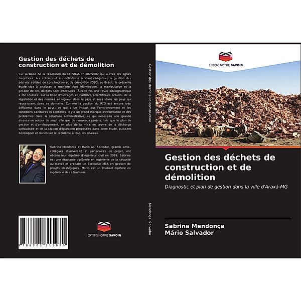 Gestion des déchets de construction et de démolition, Sabrina Mendonça, Mário Salvador