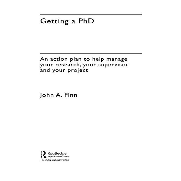 Getting a PhD, John Finn