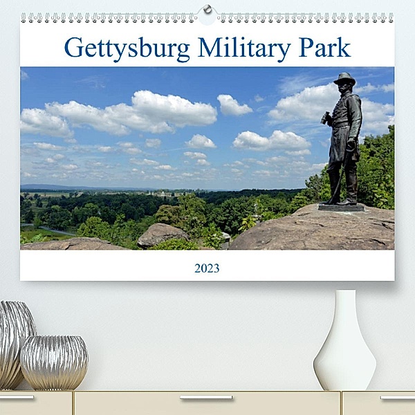 Gettysburg Military Park (Premium, hochwertiger DIN A2 Wandkalender 2023, Kunstdruck in Hochglanz), Borg Enders