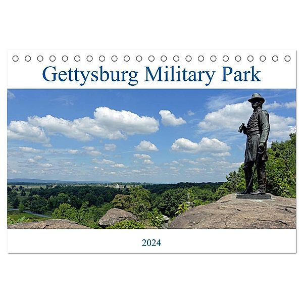 Gettysburg Military Park (Tischkalender 2024 DIN A5 quer), CALVENDO Monatskalender, Borg Enders