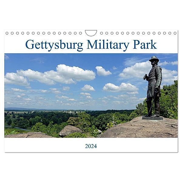 Gettysburg Military Park (Wandkalender 2024 DIN A4 quer), CALVENDO Monatskalender, Borg Enders