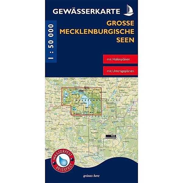 Gewässerkarte Große Mecklenburgische Seen