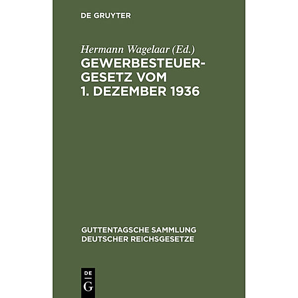 Gewerbesteuergesetz vom 1. Dezember 1936