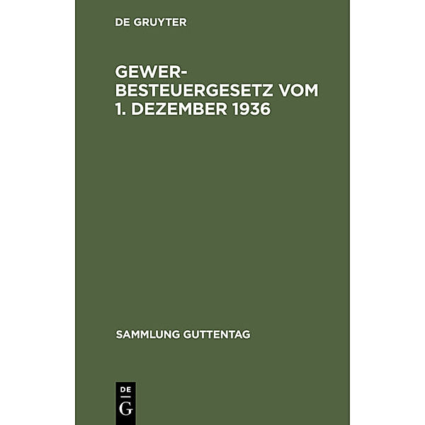 Gewerbesteuergesetz vom 1. Dezember 1936