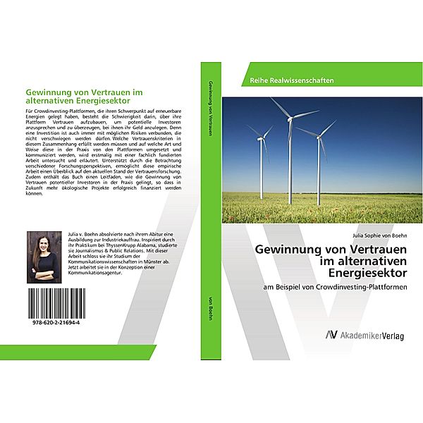 Gewinnung von Vertrauen im alternativen Energiesektor, Julia Sophie von Boehn